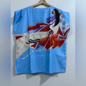 Ichiban Blue Kimono-Style Top